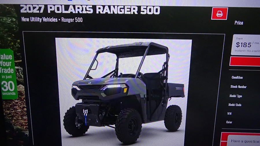 2027 Polaris Ranger 500