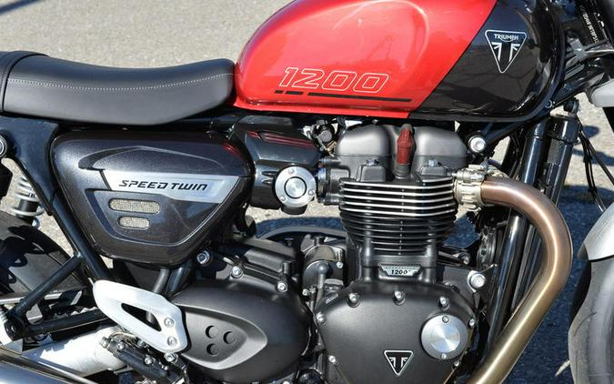 2024 Triumph Speed Twin 1200 Carnival Red/Storm Grey