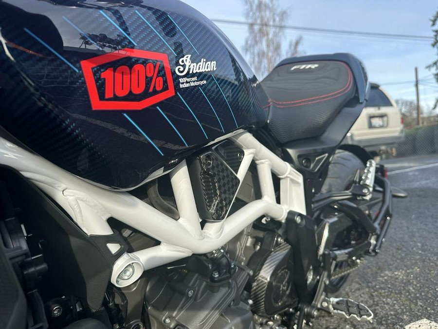 2024 Indian Motorcycle® FTR x 100% R Carbon Blue Candy Carbon