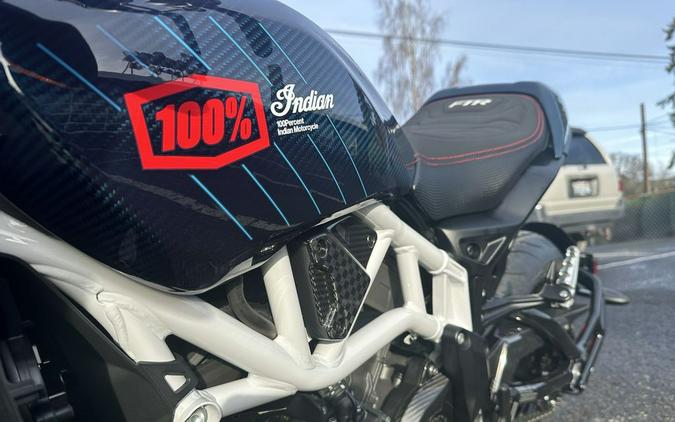 2024 Indian Motorcycle® FTR x 100% R Carbon Blue Candy Carbon