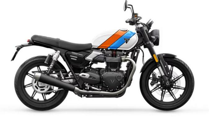 2025 Triumph Speed Twin 900 Pure White/Maui Blue/Tangerine Orange