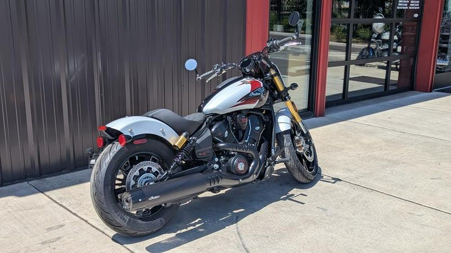 2025 Indian Motorcycle® 101 Scout® Ghost White Metallic with Graphics