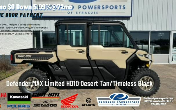 2024 Can-Am Defender MAX Limited HD10 Desert Tan/Timeless Black