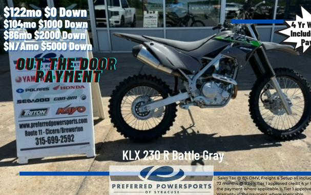 2024 Kawasaki KLX 230 R Battle Gray