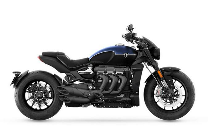 2025 Triumph Rocket 3 Storm R Satin Pacific Blue and Matte Sapphire Black