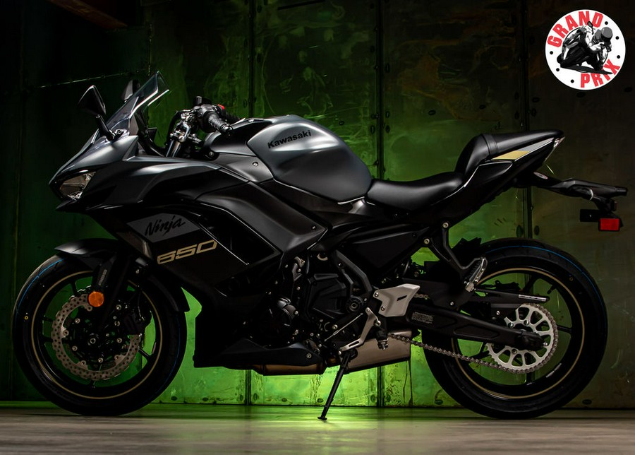 2024 Kawasaki Ninja® 650 Metallic Matte Dark Gray/Metallic Spark Black