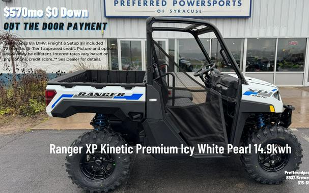 2024 Polaris Industries Ranger XP Kinetic Premium Icy White Pearl 14.9kwh