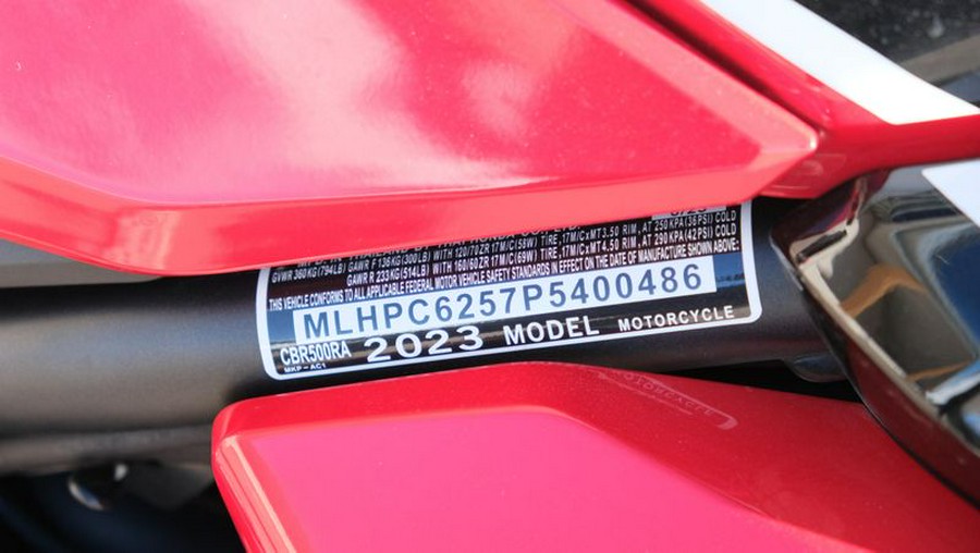Used 2023 HONDA CBR500R ABS