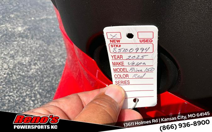 2025 Vespa Primavera Red 150