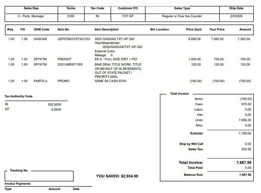 2025 GASGAS TXT GP 250