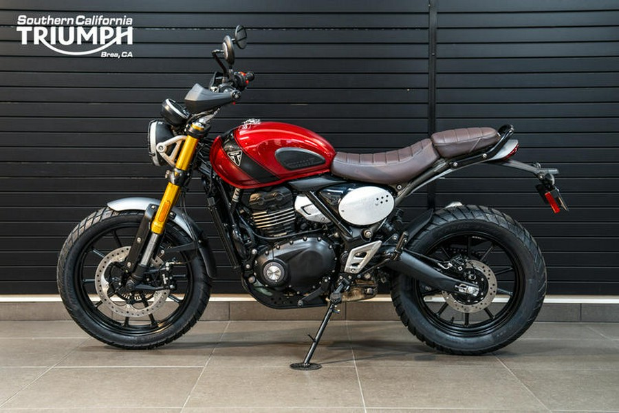 2024 Triumph Scrambler 400 X Carnival Red / Phantom Black