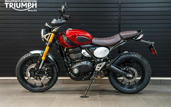 2024 Triumph Scrambler 400 X Carnival Red / Phantom Black