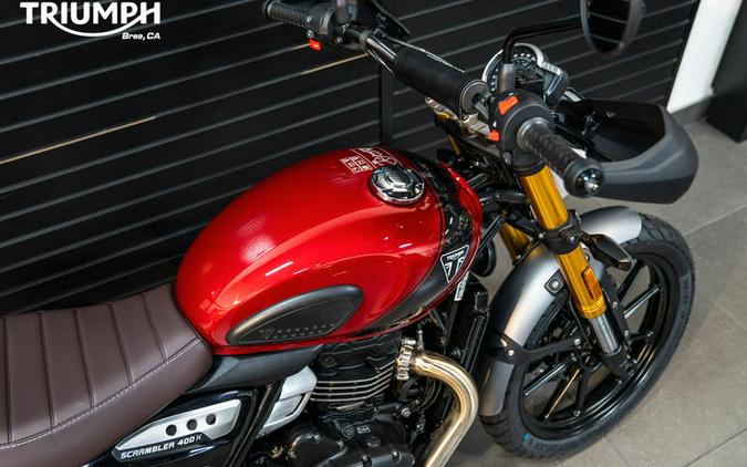 2024 Triumph Scrambler 400 X Carnival Red / Phantom Black