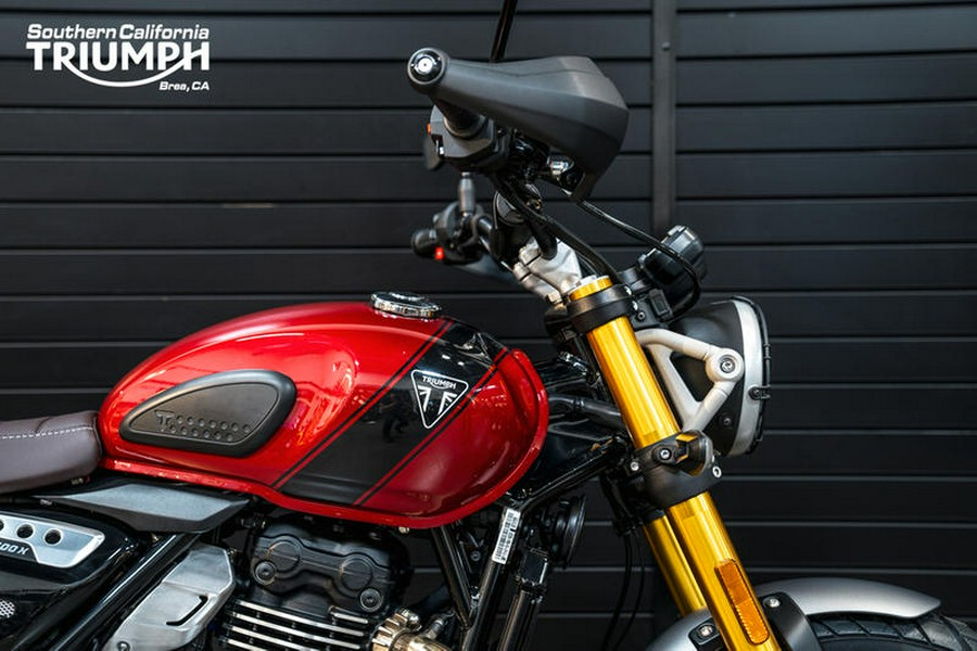 2024 Triumph Scrambler 400 X Carnival Red / Phantom Black