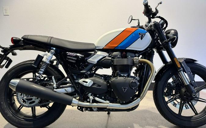 2026 Triumph Speed Twin 900 Pure White/Maui Blue/Tangerine Orange