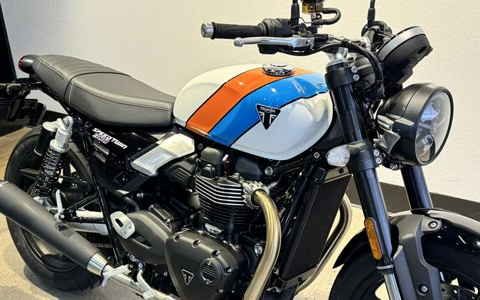 2026 Triumph Speed Twin 900 Pure White/Maui Blue/Tangerine Orange