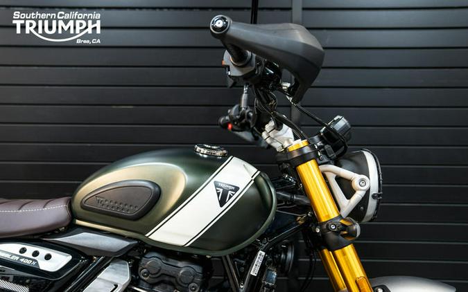 2024 Triumph Scrambler 400 X Matte Khaki Green / Fusion White