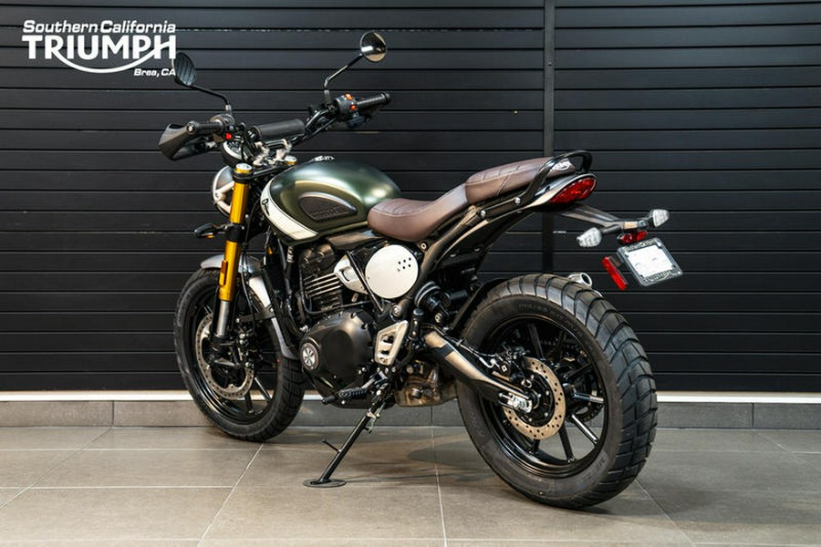 2024 Triumph Scrambler 400 X Matte Khaki Green / Fusion White