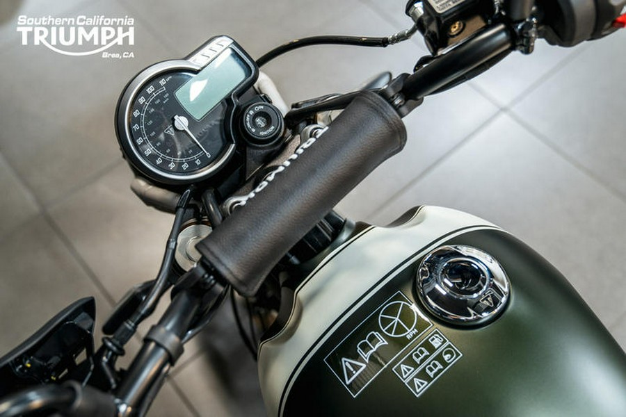 2024 Triumph Scrambler 400 X Matte Khaki Green / Fusion White