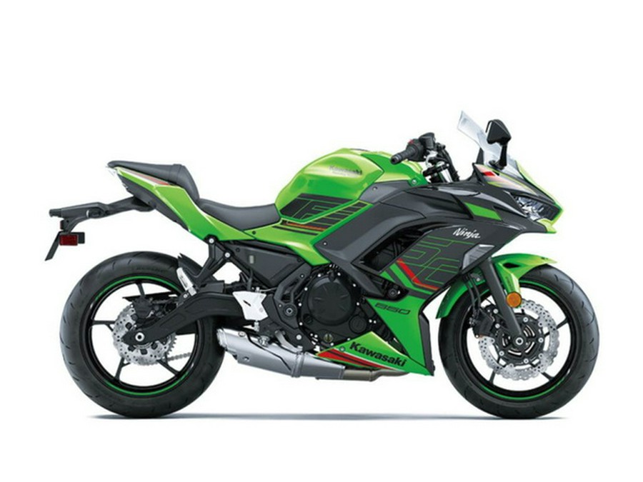 2024 Kawasaki Ninja 650 ABS Metallic Covert Green/Metallic Spark Black