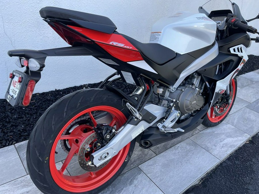 2025 Aprilia RS 457 OPALESCENT LIGHT