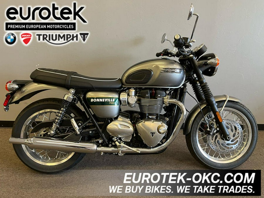 2022 Triumph Bonneville T120 Gold Line Silver Ice / Competition Green