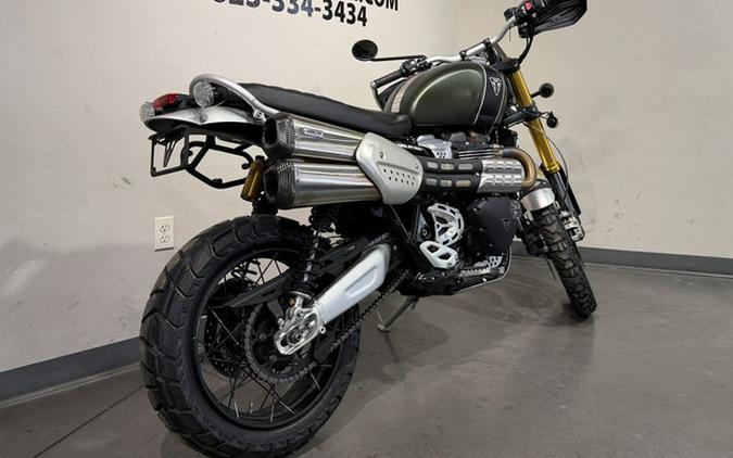 2023 Triumph Scrambler 1200 XE Matte Khaki Green Matte Jet Black