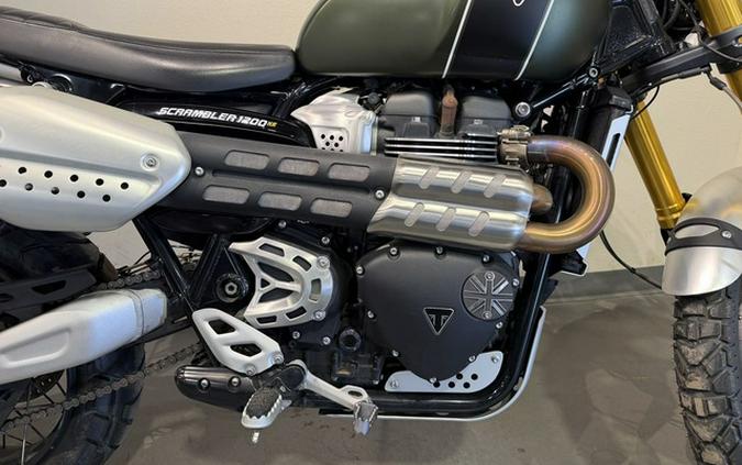 2023 Triumph Scrambler 1200 XE Matte Khaki Green Matte Jet Black