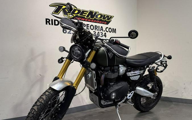2023 Triumph Scrambler 1200 XE Matte Khaki Green Matte Jet Black