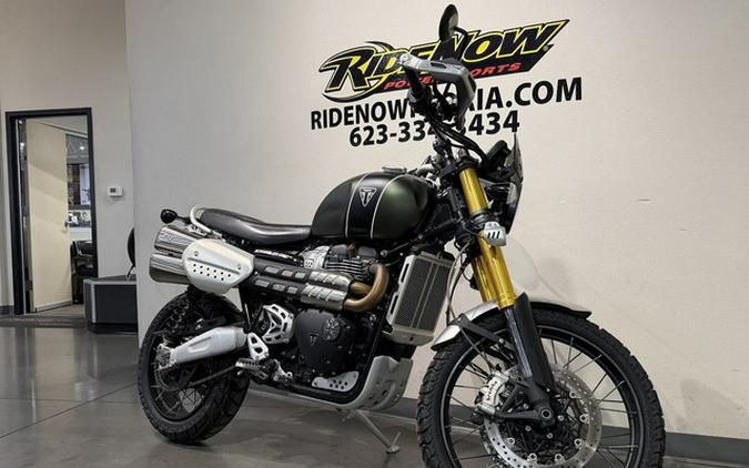 2023 Triumph Scrambler 1200 XE Matte Khaki Green Matte Jet Black
