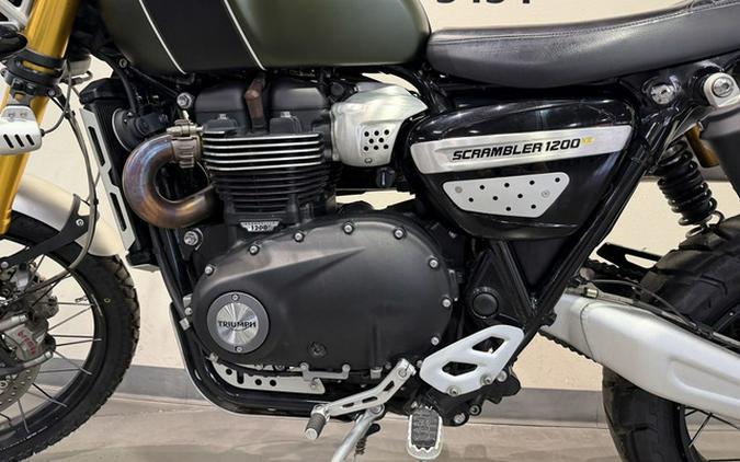 2023 Triumph Scrambler 1200 XE Matte Khaki Green Matte Jet Black