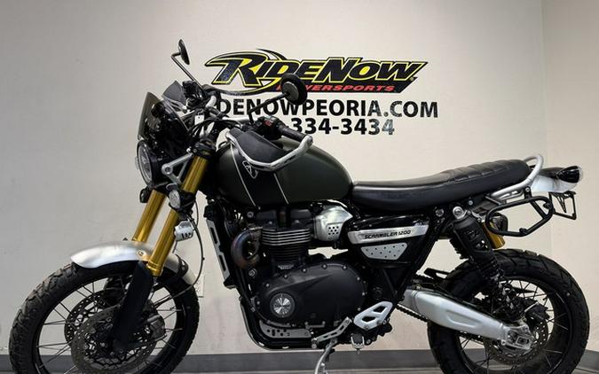 2023 Triumph Scrambler 1200 XE Matte Khaki Green Matte Jet Black