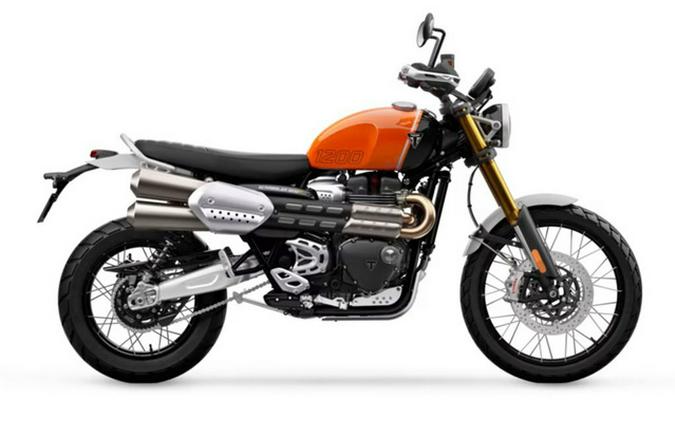 2024 Triumph Scrambler 1200 XE Baja Orange Phantom Black