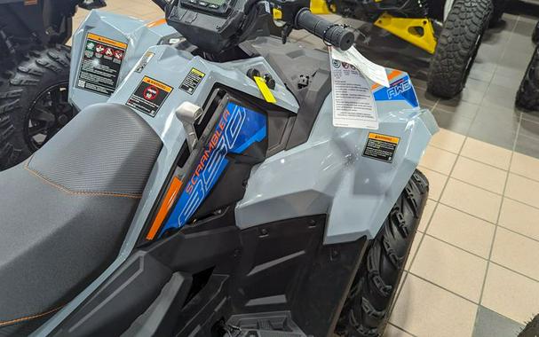 New 2024 POLARIS SCRAMBLER 850 STORM GRAY AND RADAR BLUE