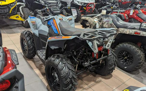 New 2024 POLARIS SCRAMBLER 850 STORM GRAY AND RADAR BLUE