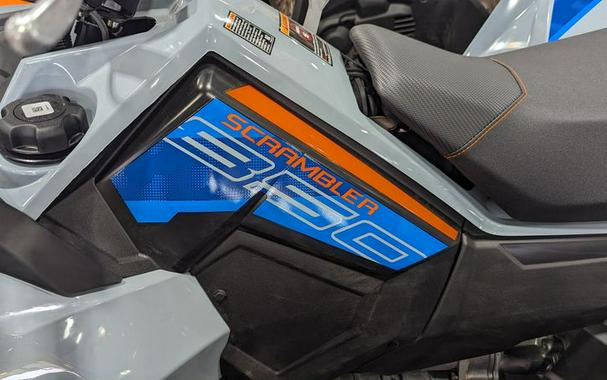 New 2024 POLARIS SCRAMBLER 850 STORM GRAY AND RADAR BLUE