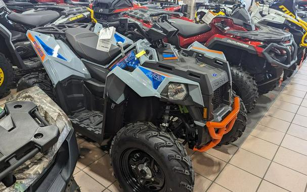 New 2024 POLARIS SCRAMBLER 850 STORM GRAY AND RADAR BLUE