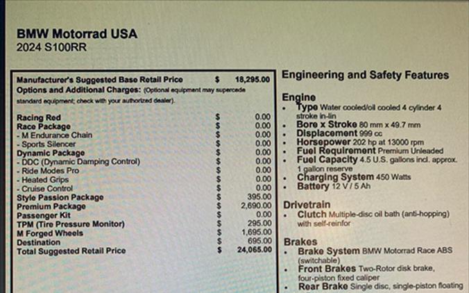 2024 BMW S 1000 RR