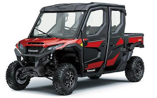 2025 Kawasaki RIDGE® Crew HVAC CANDY PERSIMMON RED