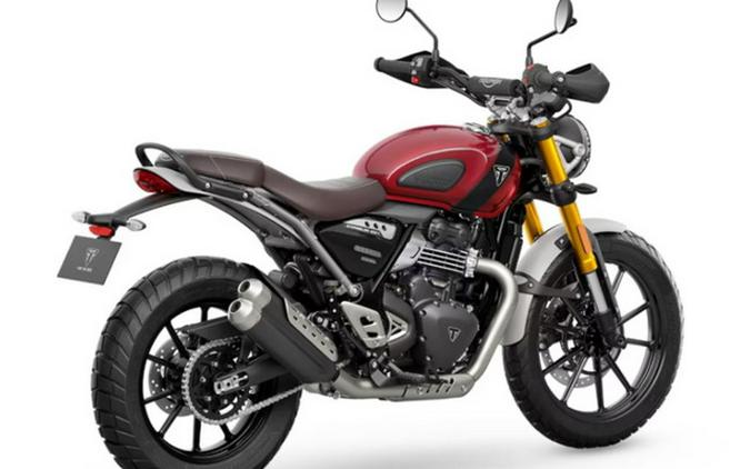 2024 Triumph Scrambler 400 X Carnival Red Phantom Black