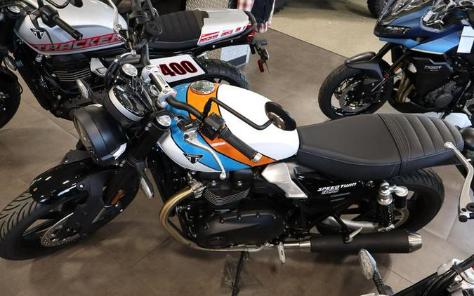 2026 Triumph Speed Twin 900 Pure White/Maui Blue/Tangerine Orange