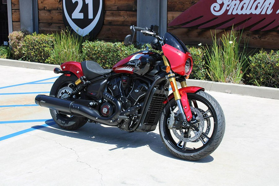 2025 Indian Motorcycle® 101 Scout® Sunset Red Metallic with Graphics