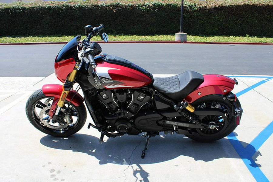 2025 Indian Motorcycle® 101 Scout® Sunset Red Metallic with Graphics