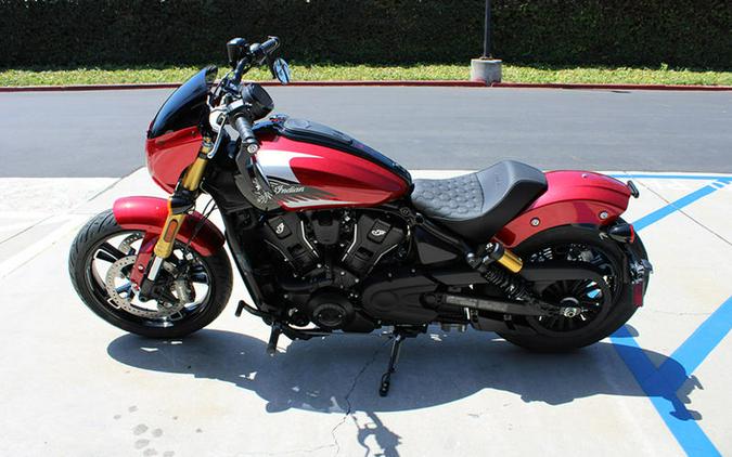 2025 Indian Motorcycle® 101 Scout® Sunset Red Metallic with Graphics