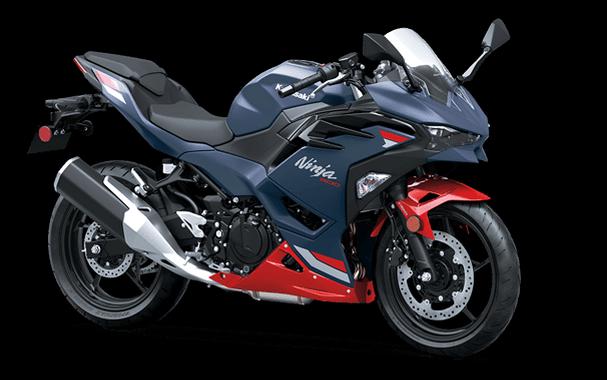 2026 Kawasaki Ninja 500 SE ABS Metallic Matte Twilight BlueCandy Persimmon Red