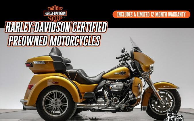 2023 HARLEY-DAVIDSON FLHTCUTG TRI GLIDE ULTRA in Prospect Gold/Black with 11981 miles