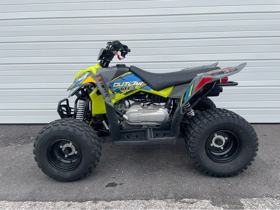 2023 Polaris Industries Outlaw 110 EFI Avalanche Gray/Lime Squeeze