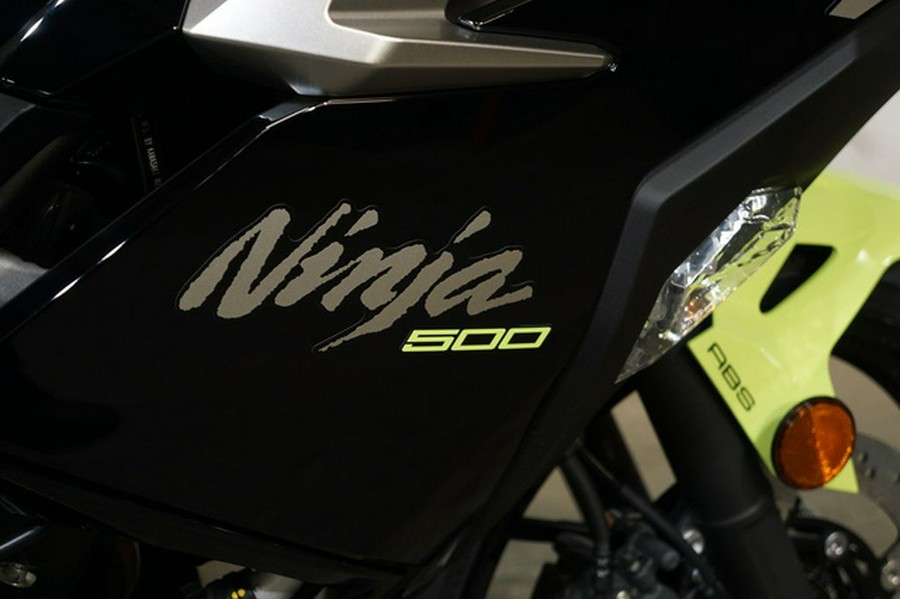 2026 Kawasaki Ninja 500 ABS Metallic Yellowish GreenEbony