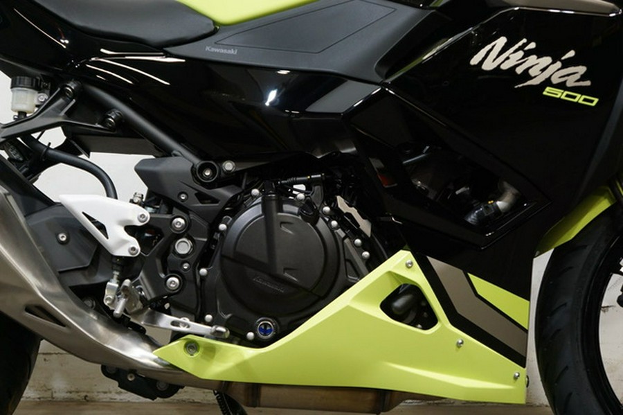 2026 Kawasaki Ninja 500 ABS Metallic Yellowish GreenEbony