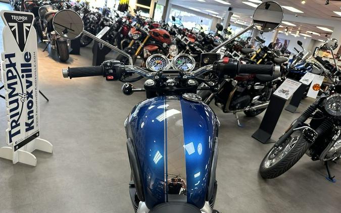 2023 Triumph Bonneville T100 Chrome Edition Cobalt Blue